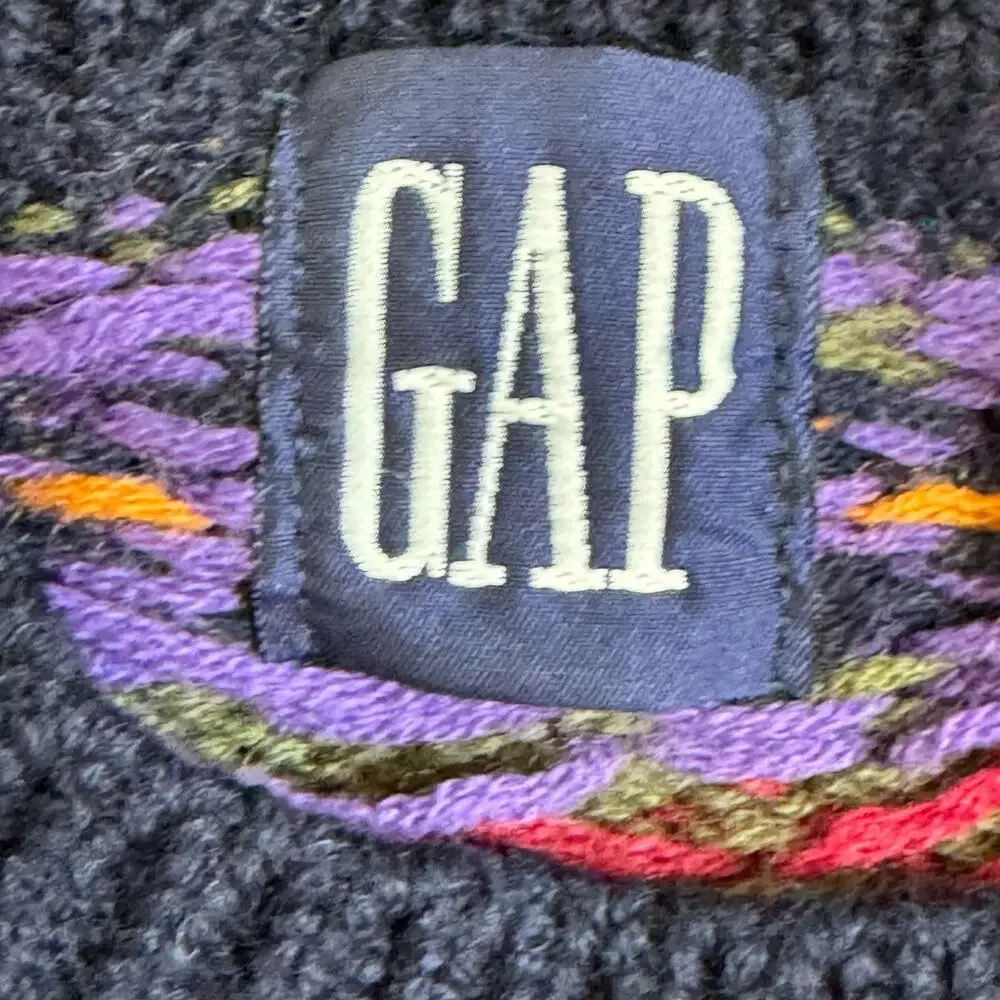 GAP Multicolor Patterned Crewneck Sweater